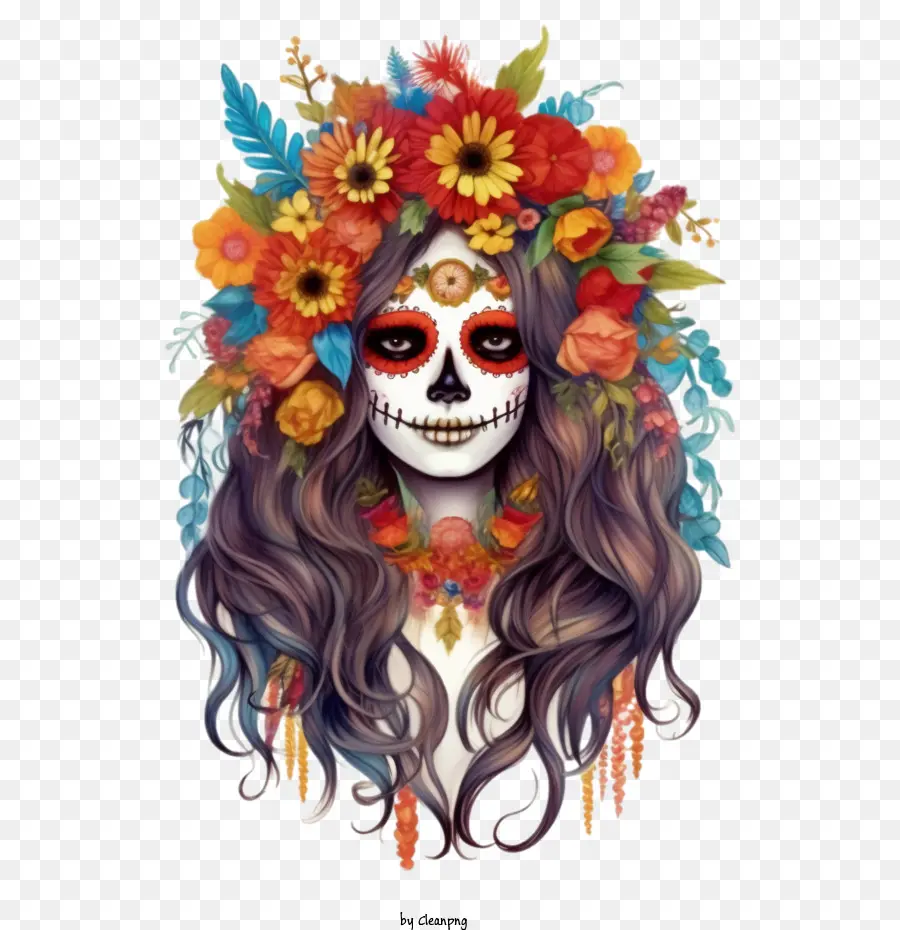 Skelita Calaveras，Tengkorak Gula PNG