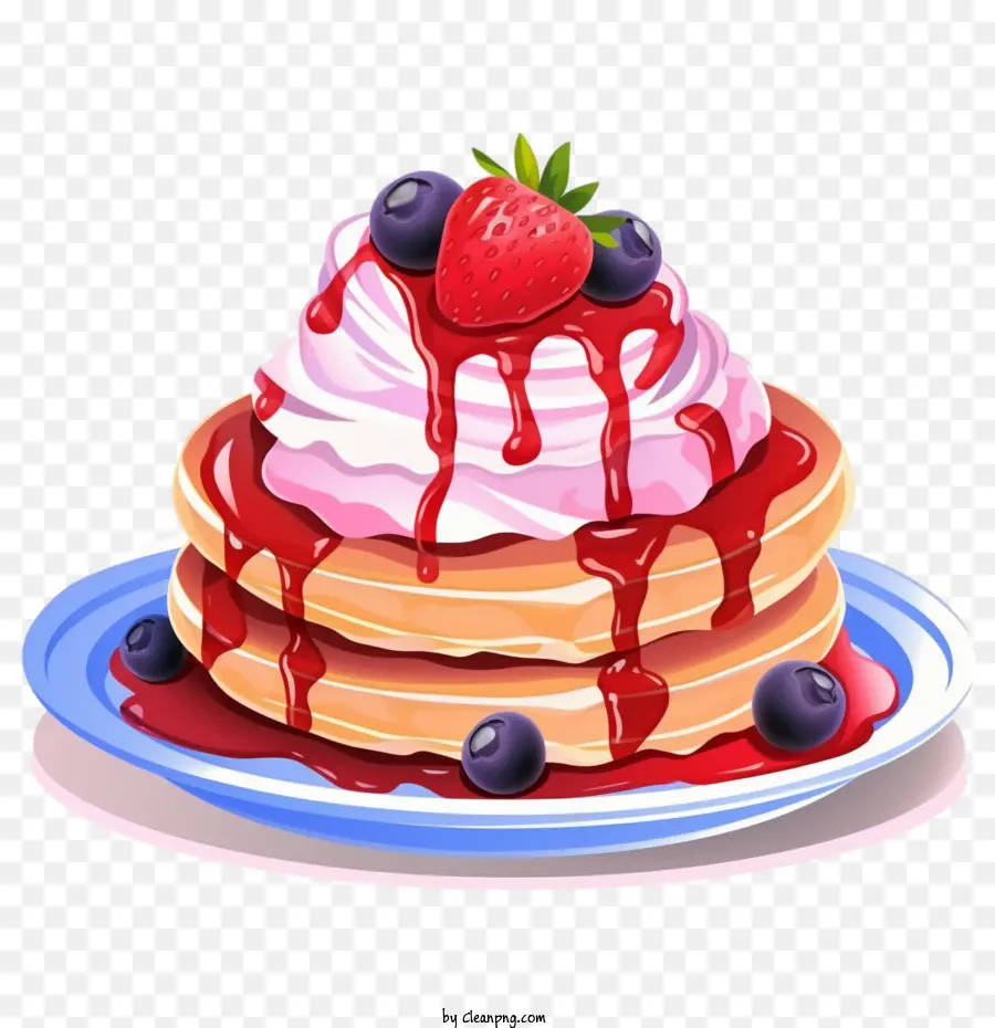 Pancake，Blueberry Pancake PNG