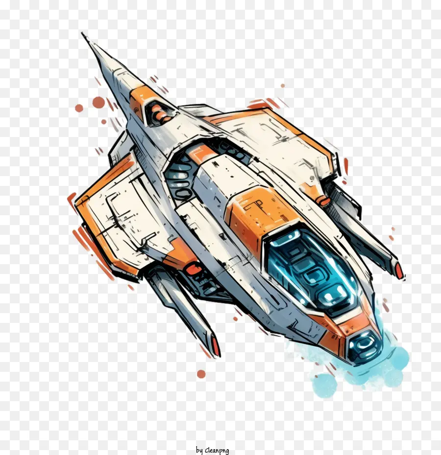Pesawat Ruang Angkasa Futuristik，Starship PNG
