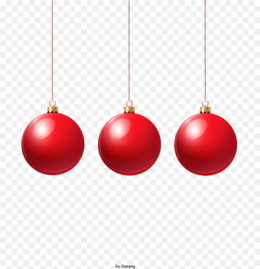 Natal Bola，Ornamen Merah PNG