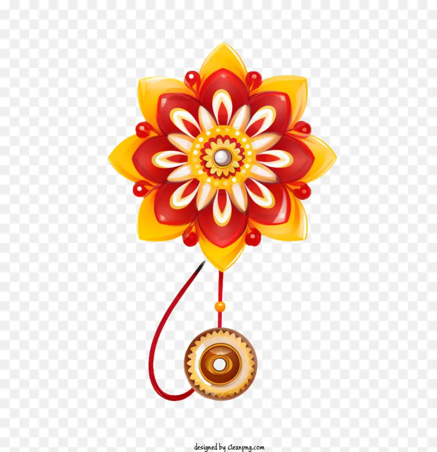 Raksha Bandhan，Ornamen Bunga PNG