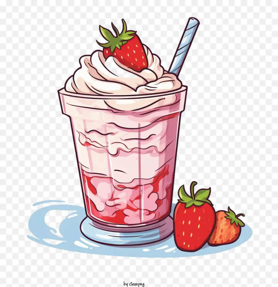 Stroberi Milkshake，Strawberry Shake PNG
