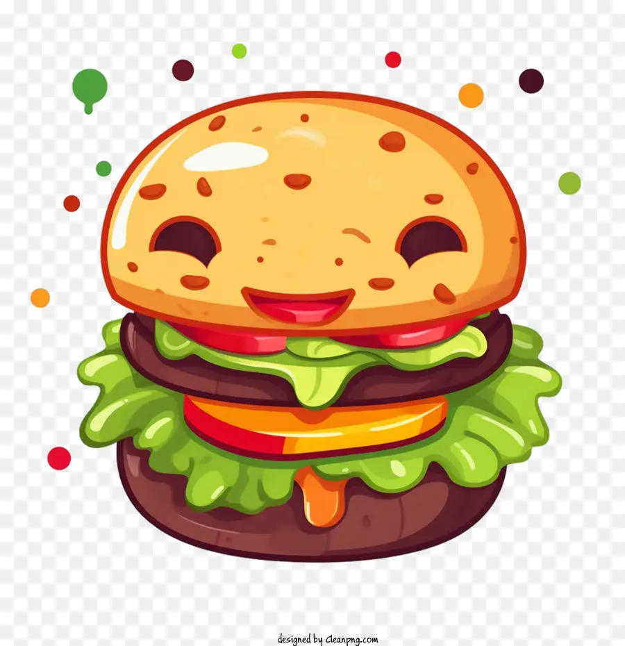 Hamburger，Burger Lucu PNG