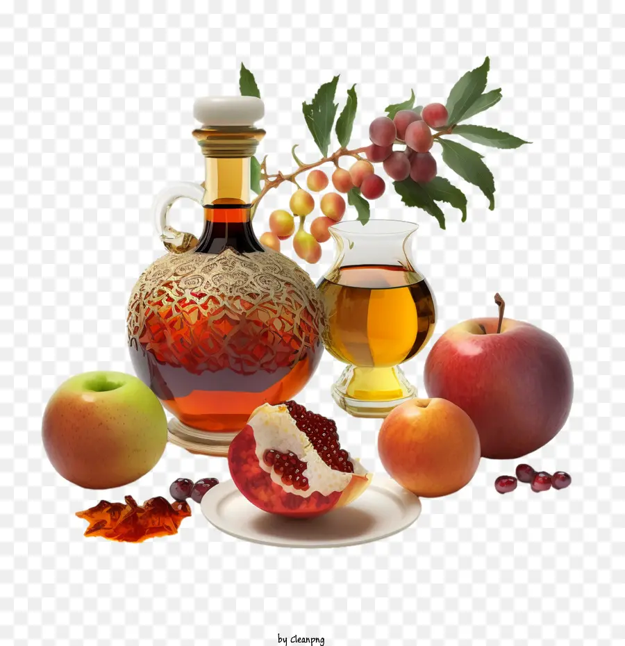 Rosh Hashanah，Buah Dan Anggur PNG