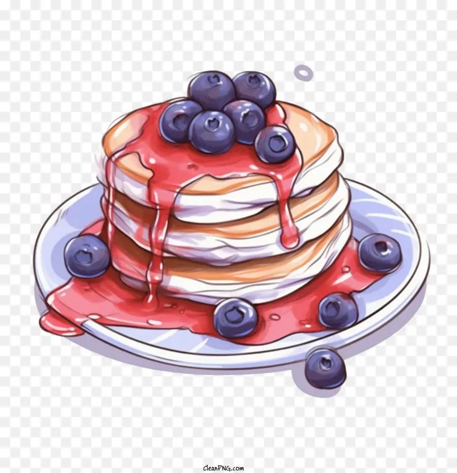 Pancake Blueberry，Pancake PNG