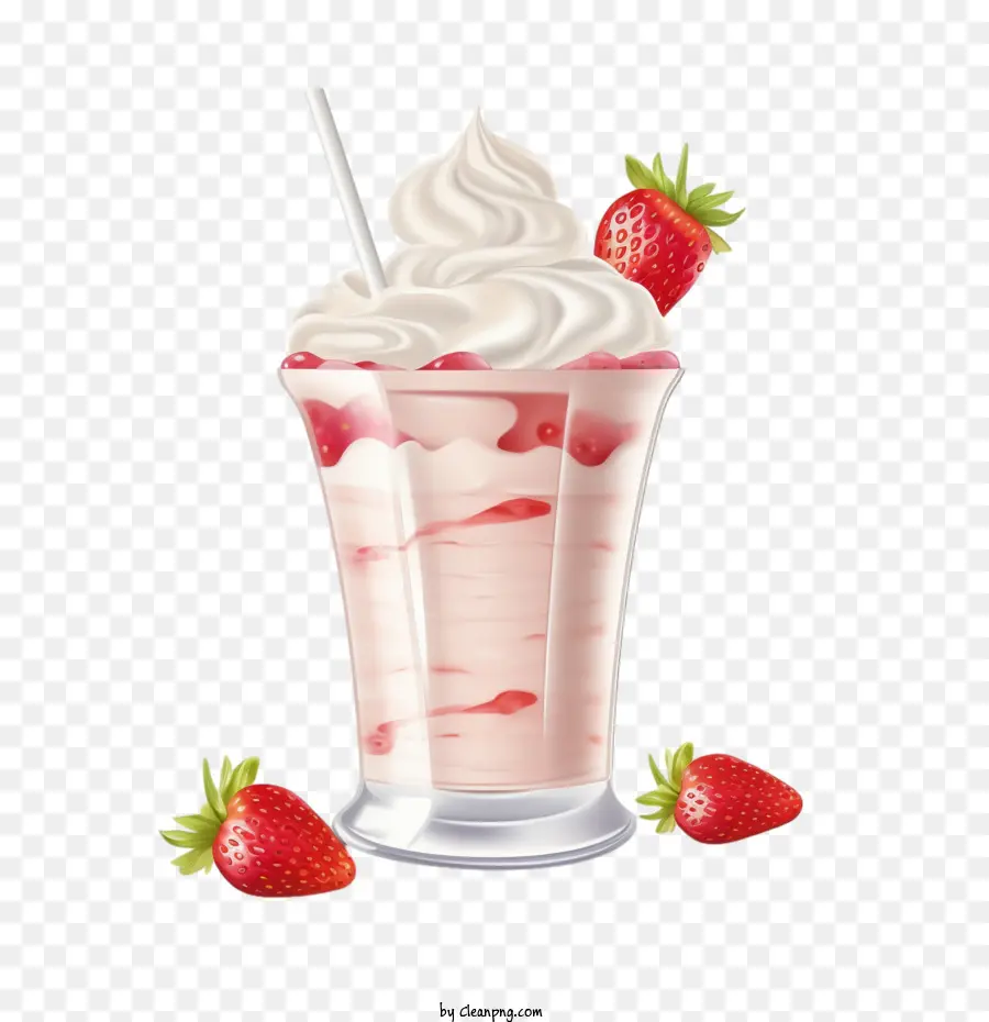 Milkshake Stroberi，Stroberi PNG