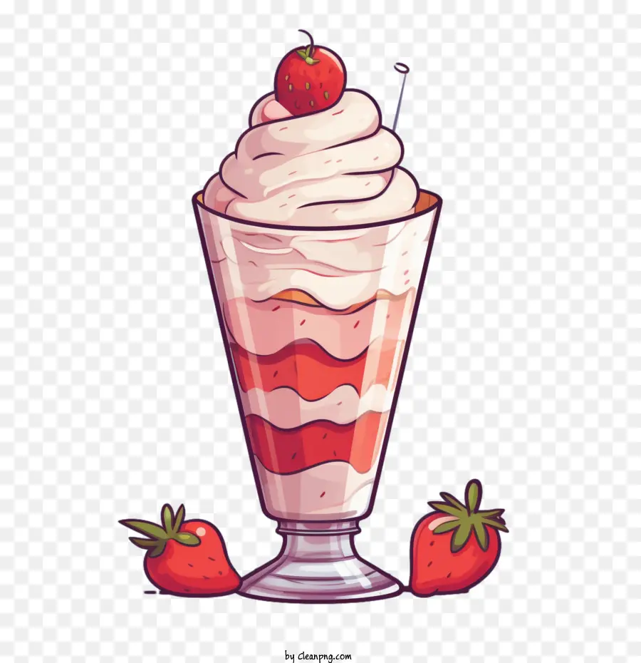 Minuman Kocok Susu，Milkshake Stroberi PNG