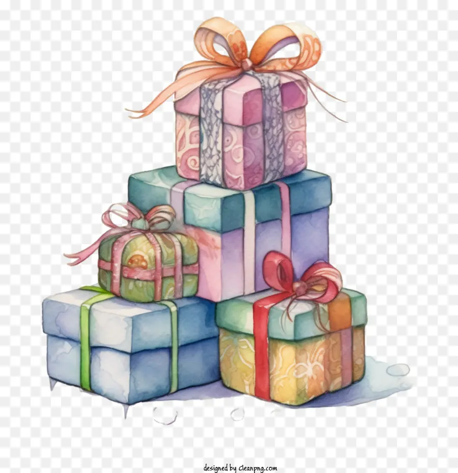 Cat Air Kotak Hadiah，Natal Gift Box PNG