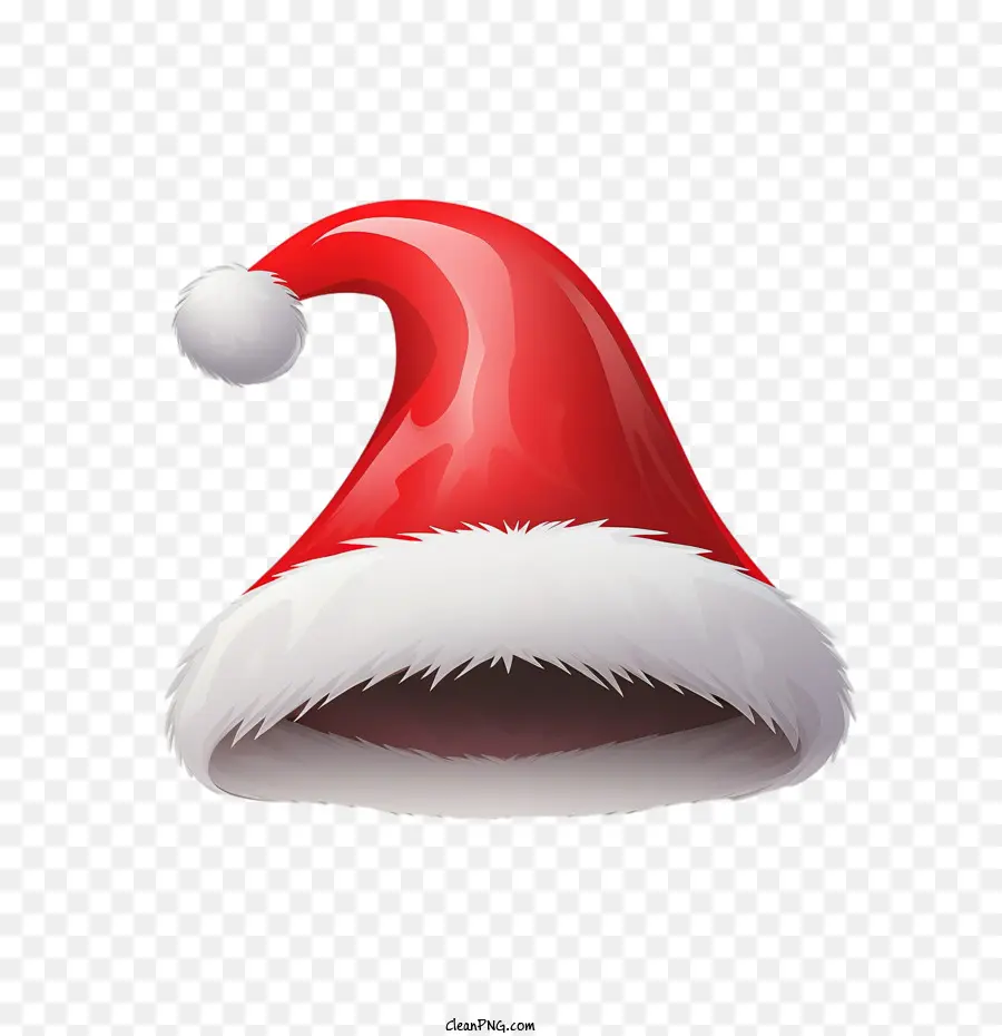 Topi Santa Claus，Merah PNG