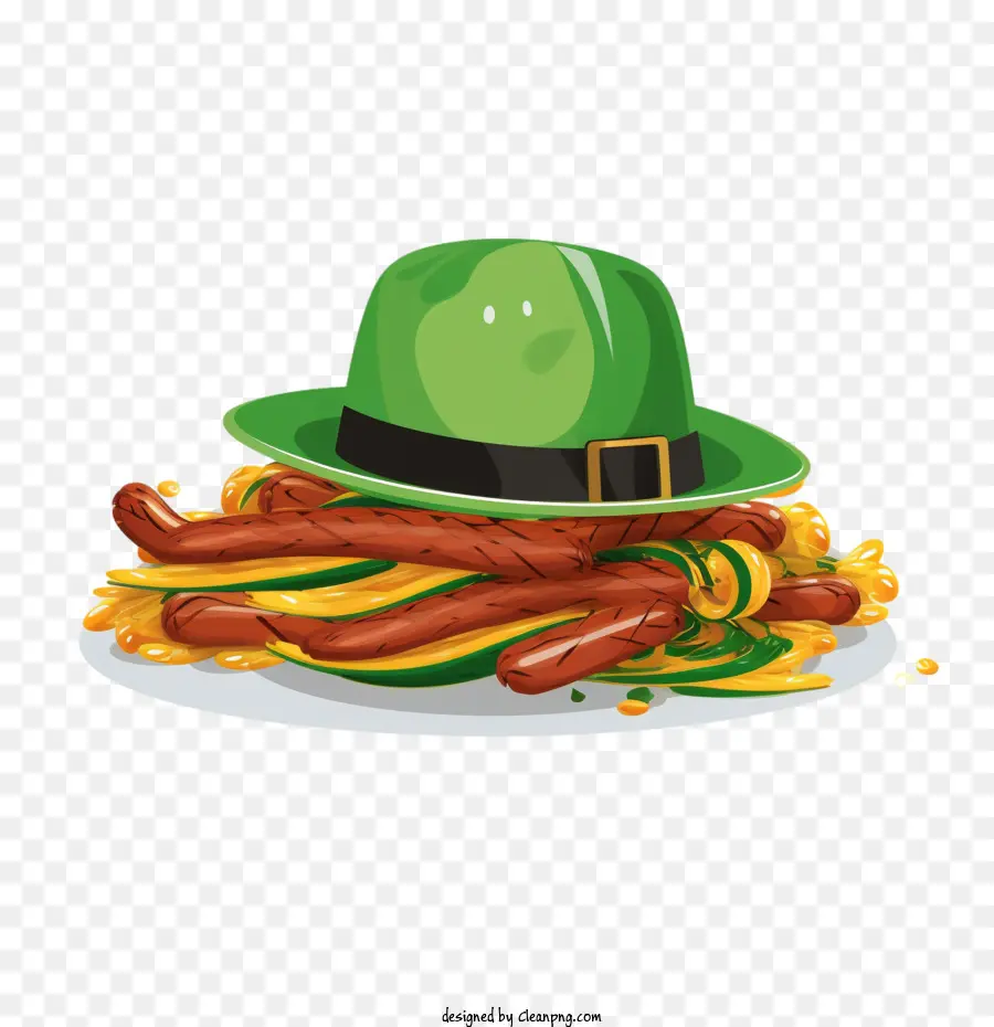 Oktoberfest，Topi Leprechaun Dan Pretzel PNG