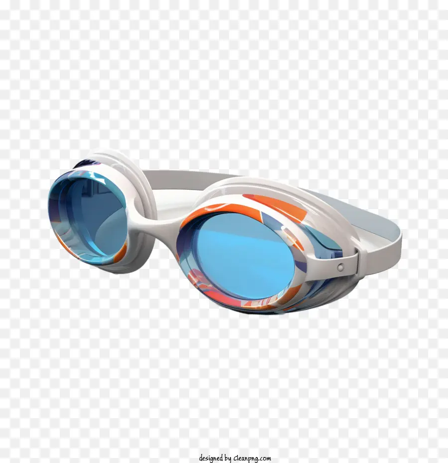Kacamata Renang，Biru PNG