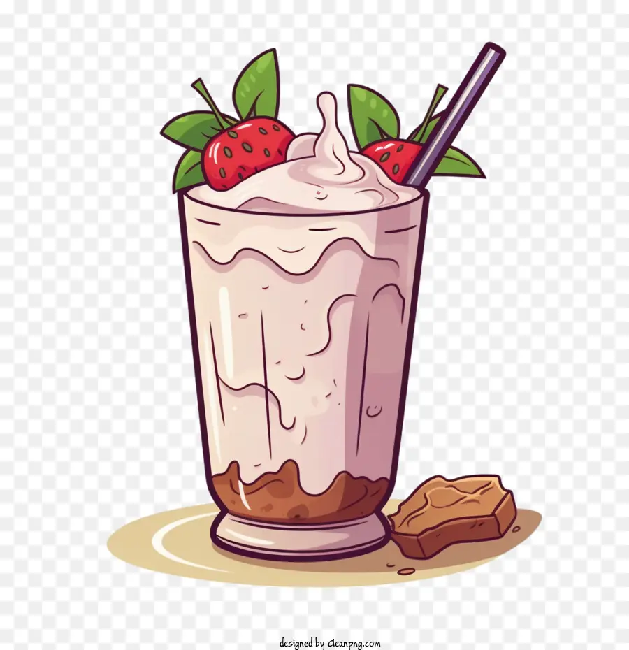 Minuman Kocok Susu，Milkshake Stroberi PNG