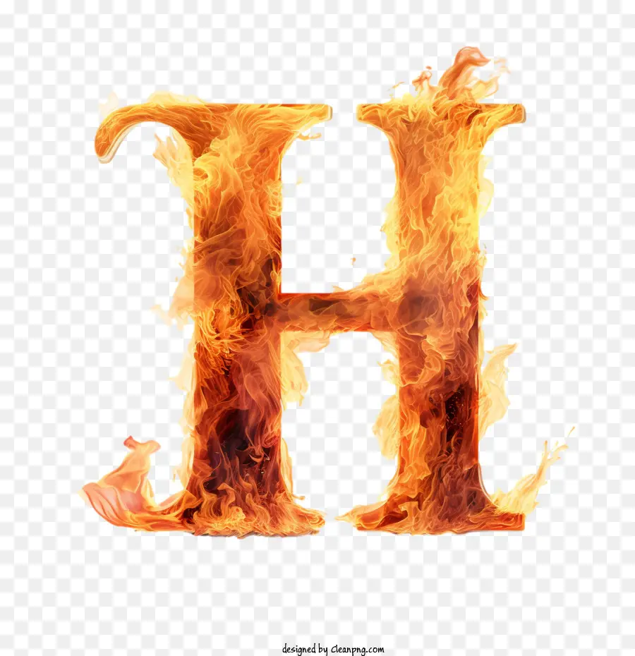 Huruf H，Api PNG