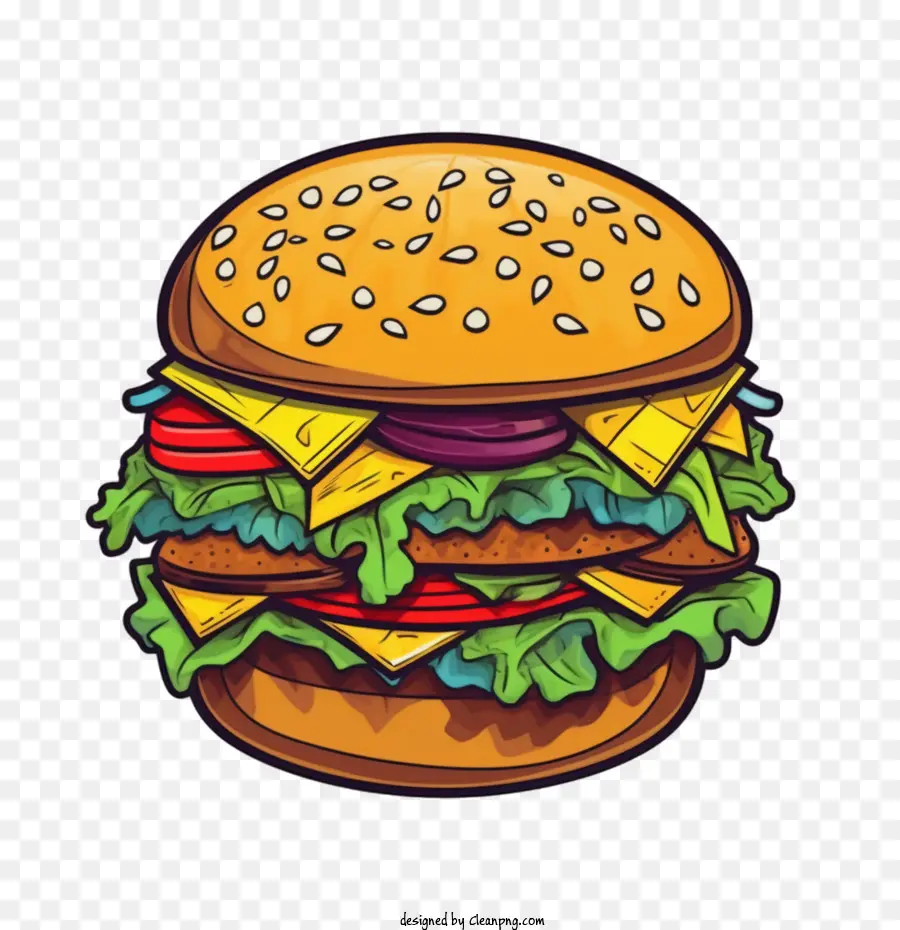 Hamburger Yang Digambar Dengan Tangan，Corat Coret Hamburger PNG