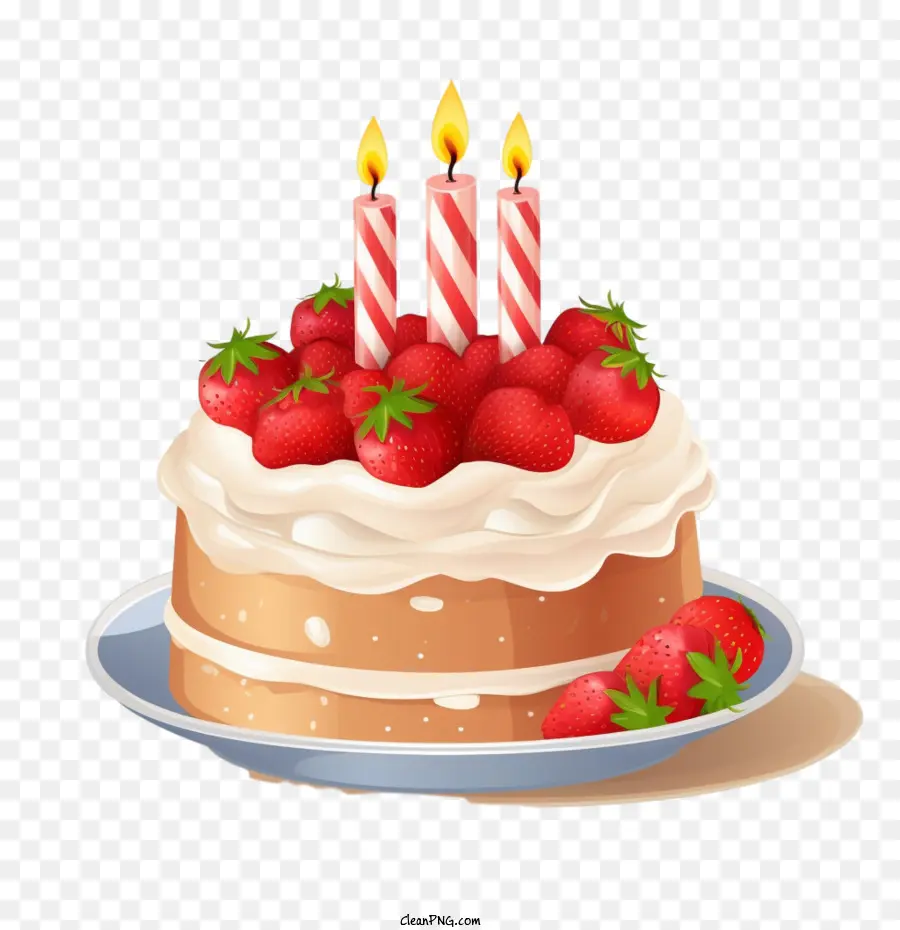Kue Ulang Tahun，Strawberry Kue PNG