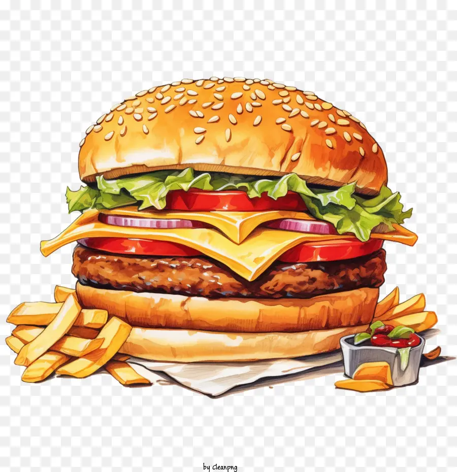 Hamburger，Burgernya PNG