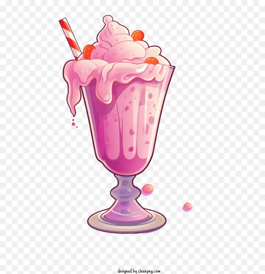 Minuman Kocok Susu，Milkshake Merah Muda PNG