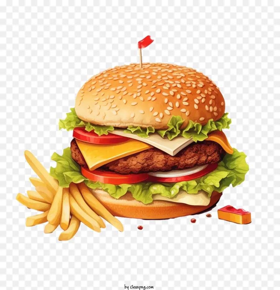 Hamburger，Burgernya PNG