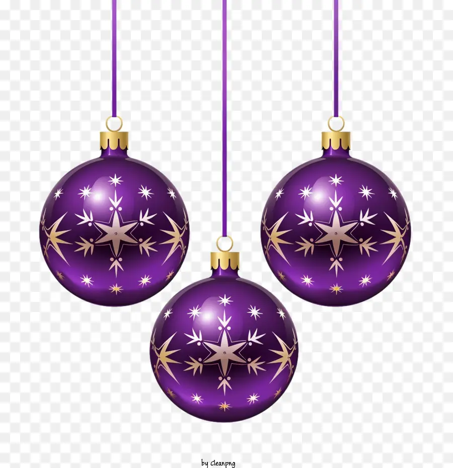 Bola Natal，Ornamen Natal Ungu PNG