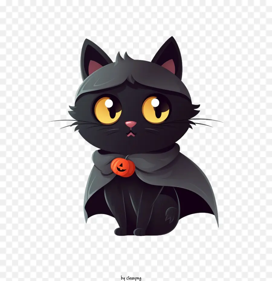 Kucing Hitam，Hallowen PNG