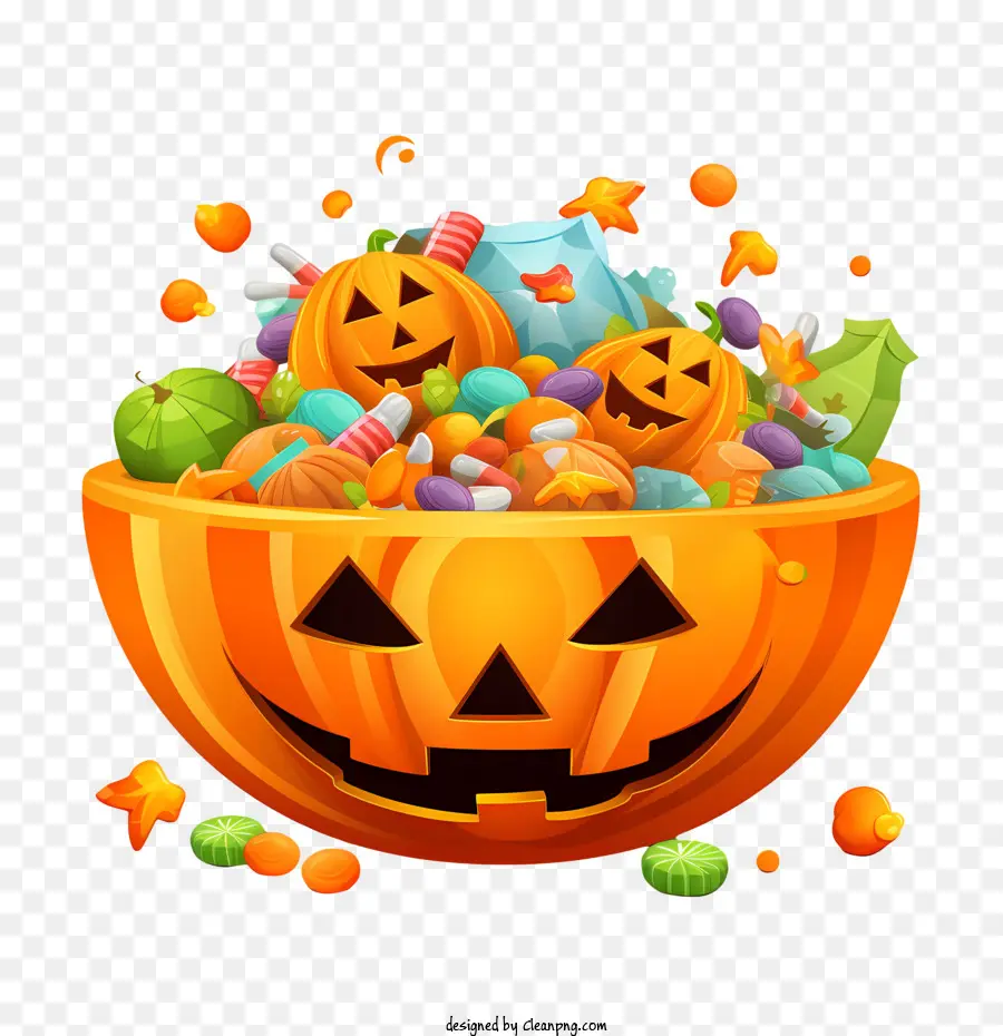 Mangkuk Permen Halloween，Mangkuk Permen Labu PNG