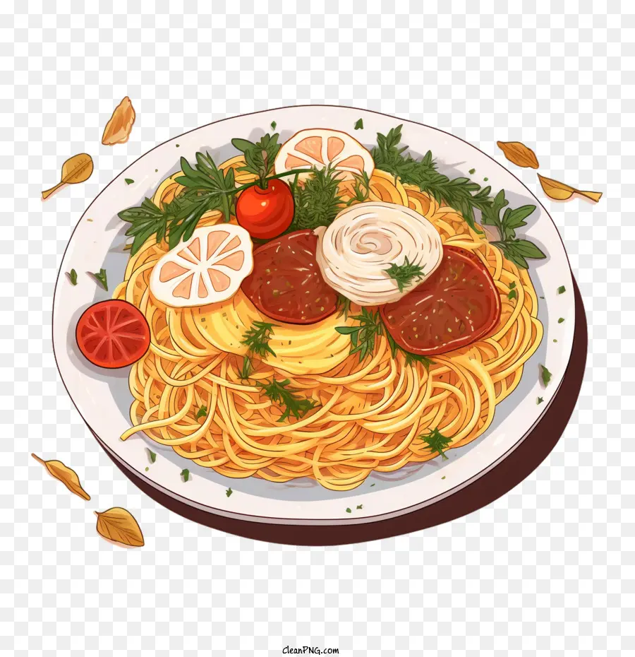 Spaghetti，Saus Tomat PNG