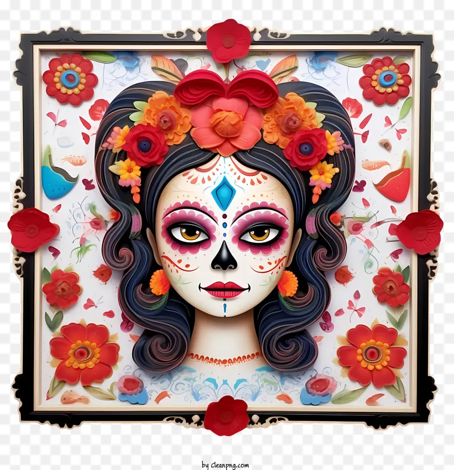 Dia De Los Muertos，Tengkorak Gula PNG