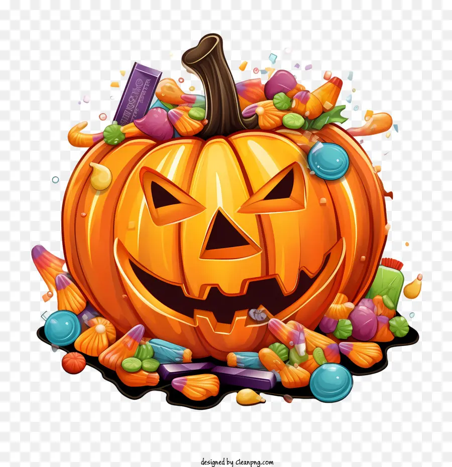 Mangkuk Permen Halloween，Permen Halloween PNG