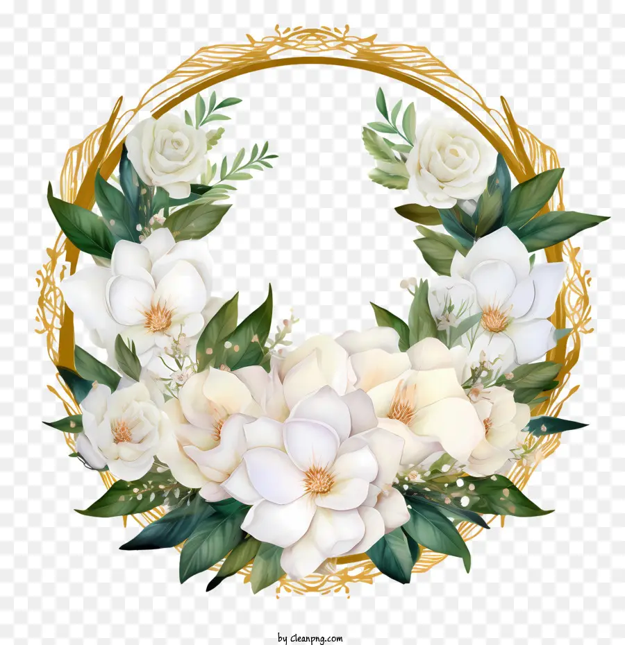 Gardenia Wreath，Mawar Putih PNG