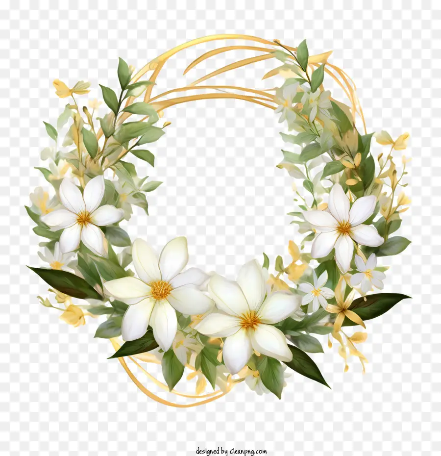 Karangan Bunga Melati，Putih Karangan Bunga PNG