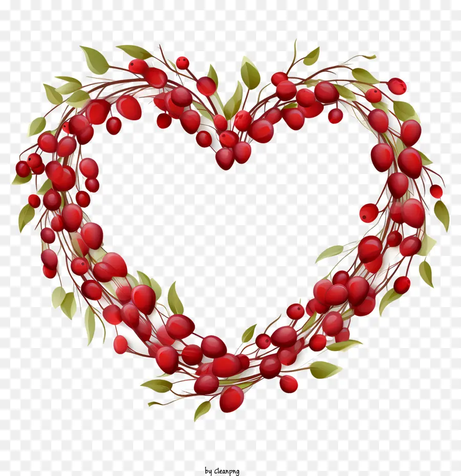Bingkai Jantung Cranberry，Jantung PNG