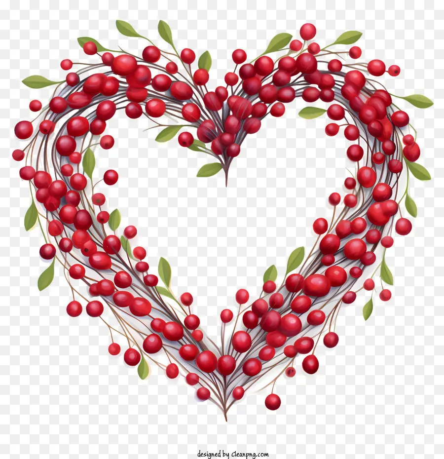 Bingkai Jantung Cranberry，Buah PNG