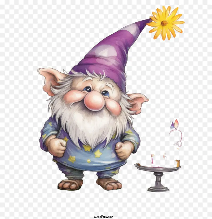 Kurcaci Ulang Tahun，Gnome Dengan Lilin PNG