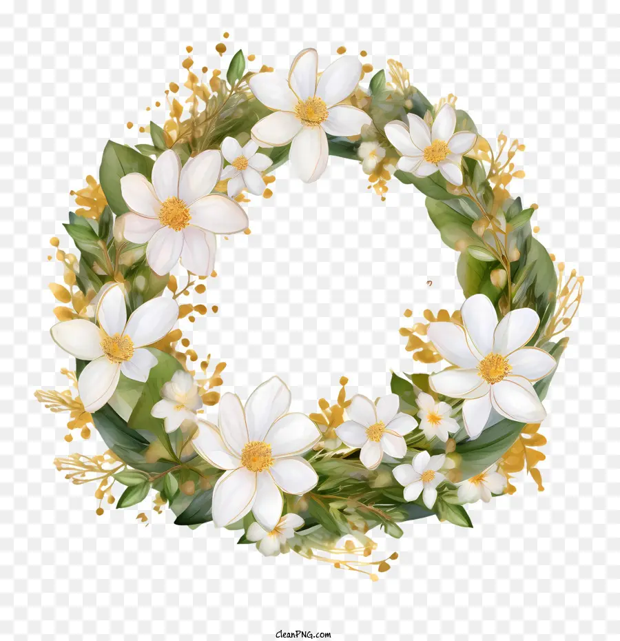 Karangan Bunga Melati，Bunga Putih PNG