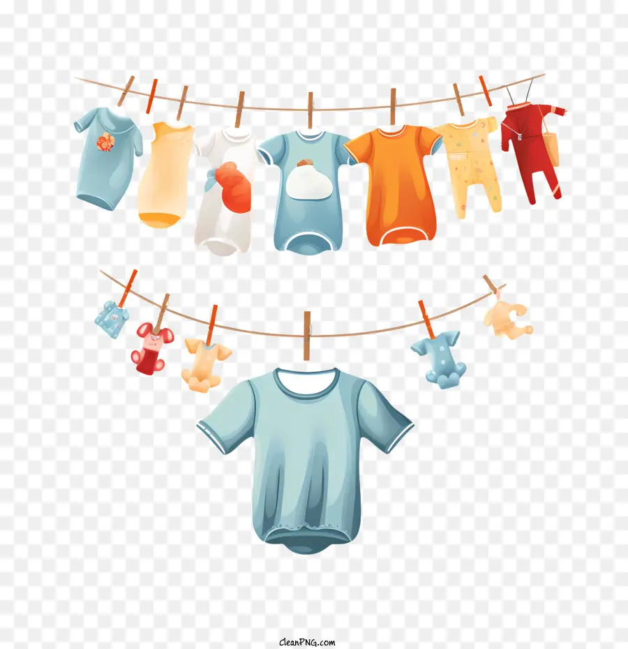 Menggantung Pakaian，Pakaian Bayi PNG
