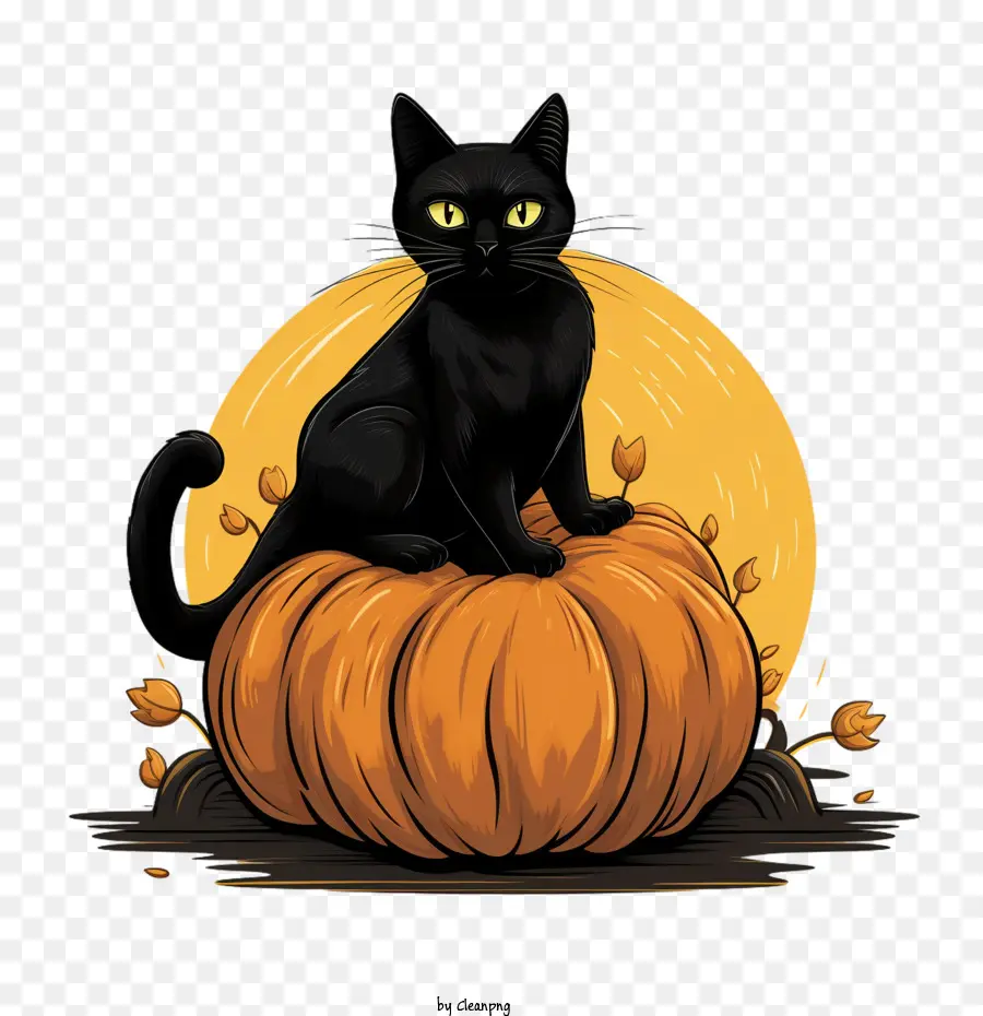 Hallowen，Kucing Hitam PNG