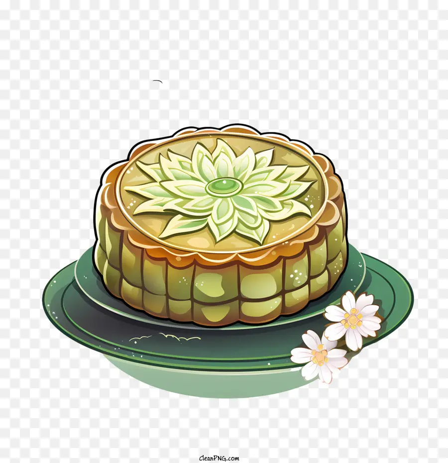 Kue Bulan Hijau，Kue Hijau PNG