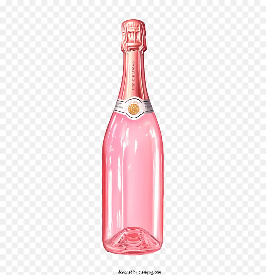 Sampanye，Botol Pink PNG