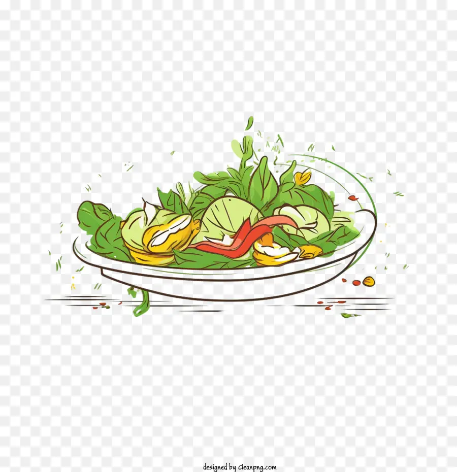 Buat Sketsa Salad，Salad PNG