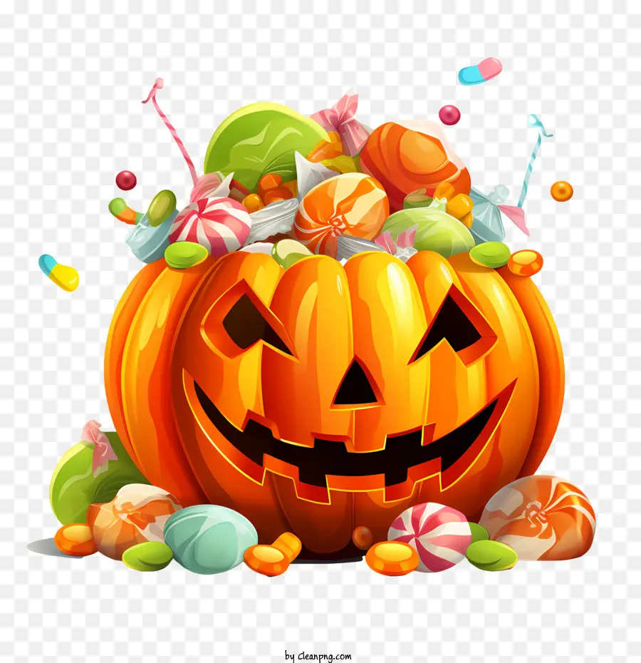 Mangkuk Permen Halloween，Permen Halloween PNG