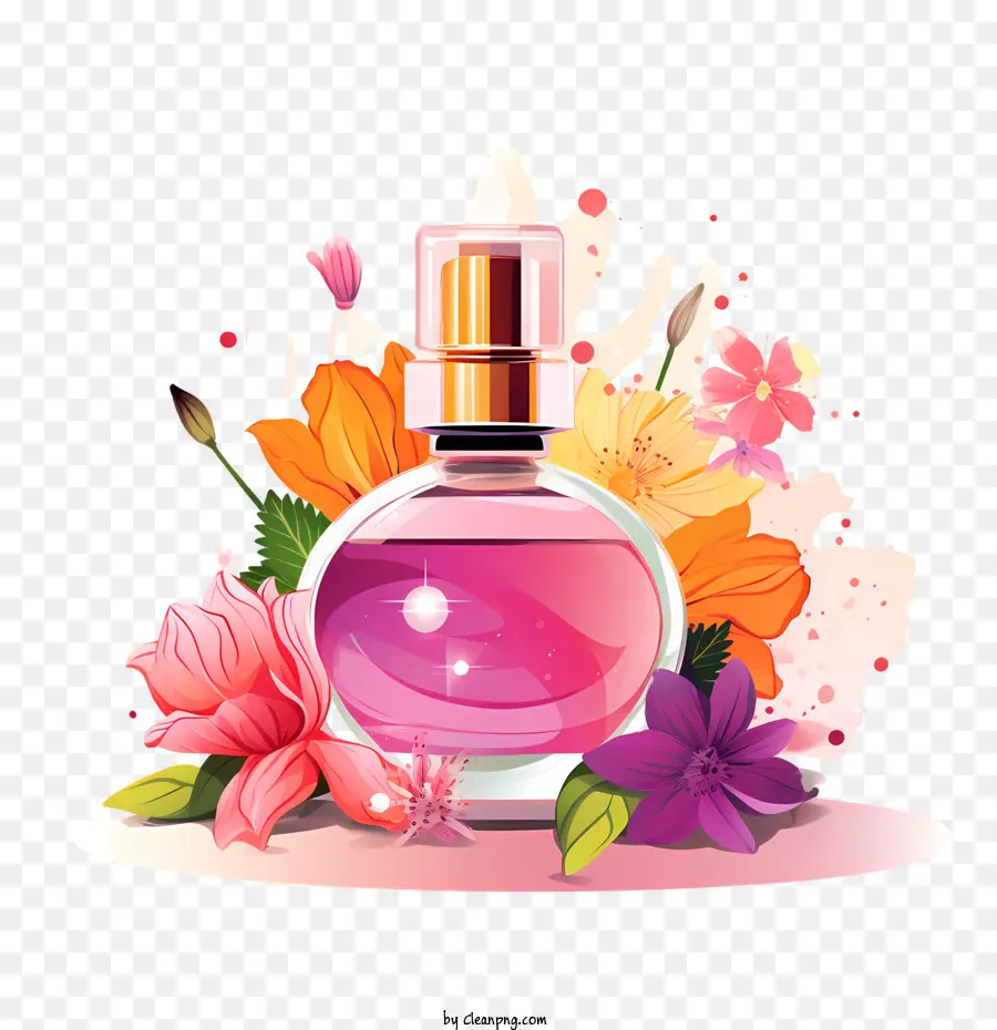 Botol Parfum，Warna Pink PNG