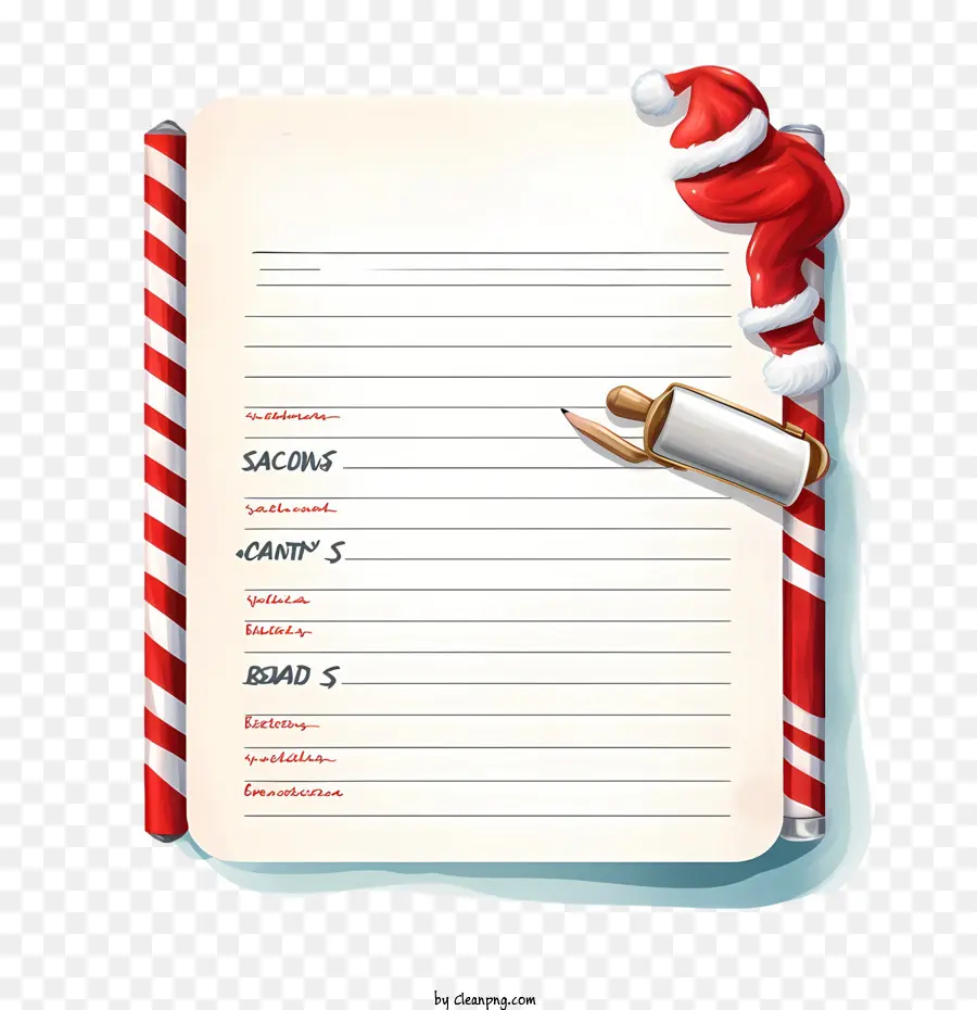Santas List Day，Topi Santa PNG
