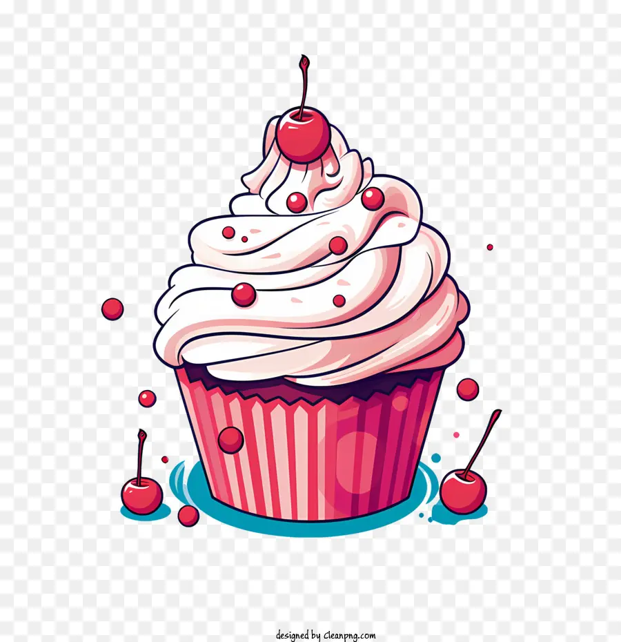 Hari Cupcake Nasional，Cupcake Dengan Ceri PNG