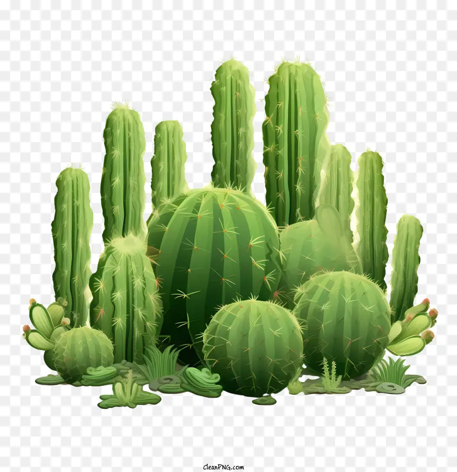 Kaktus，Hijau PNG