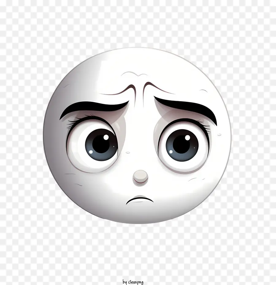 Wajah Emoji，Wajah Khawatir PNG