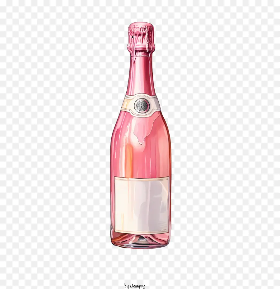 Sampanye，Botol Pink PNG