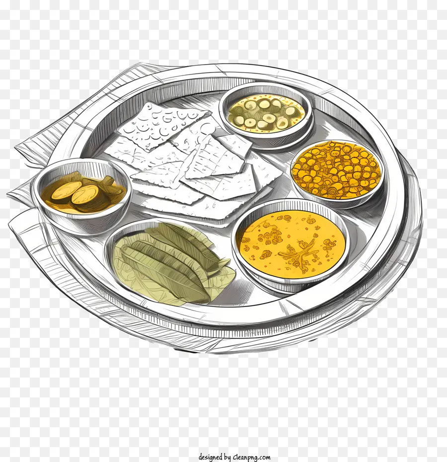 Makanan Onam Sadya，Thali India PNG