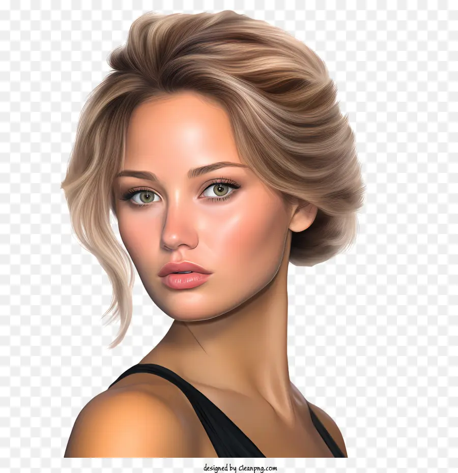 Jennifer Lawrence，Rambut Pirang PNG