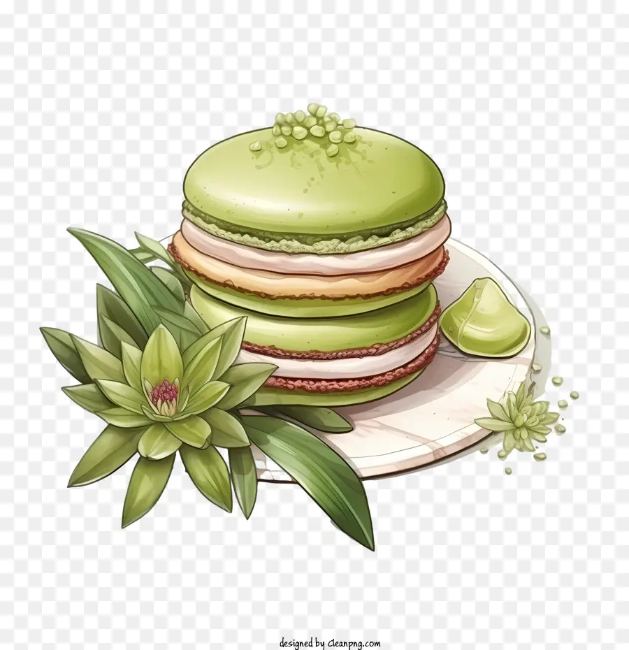 Hari Makaroni，Macaron Hijau PNG