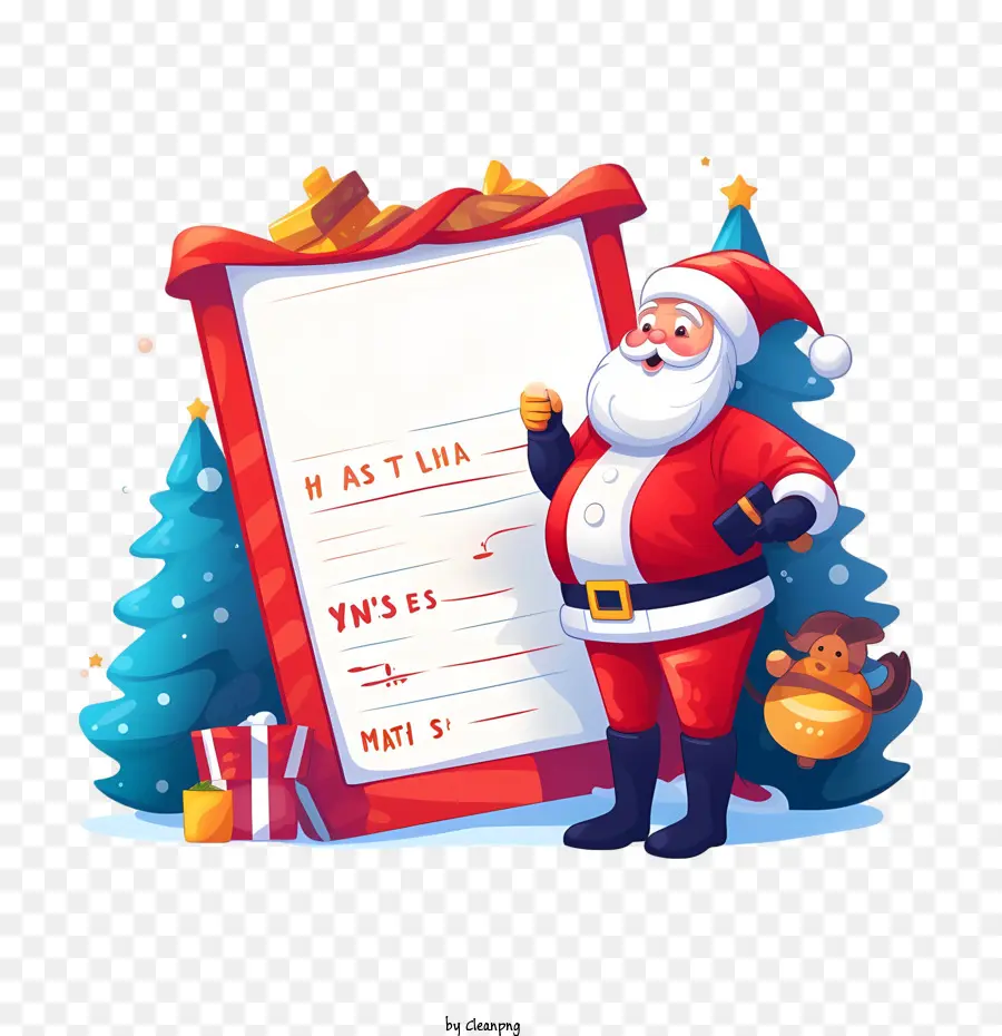 Santas List Day，Santa Claus PNG